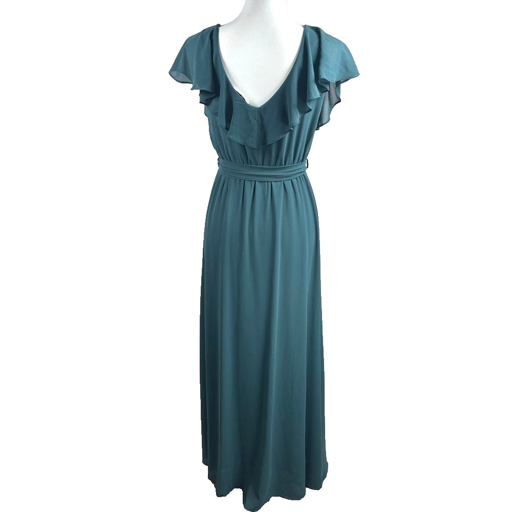 Baltic Born Wrap Maxi Dress Flowy Elegant Formal Wedding Party XL Teal Sea‎ Blue - Picture 3 of 9